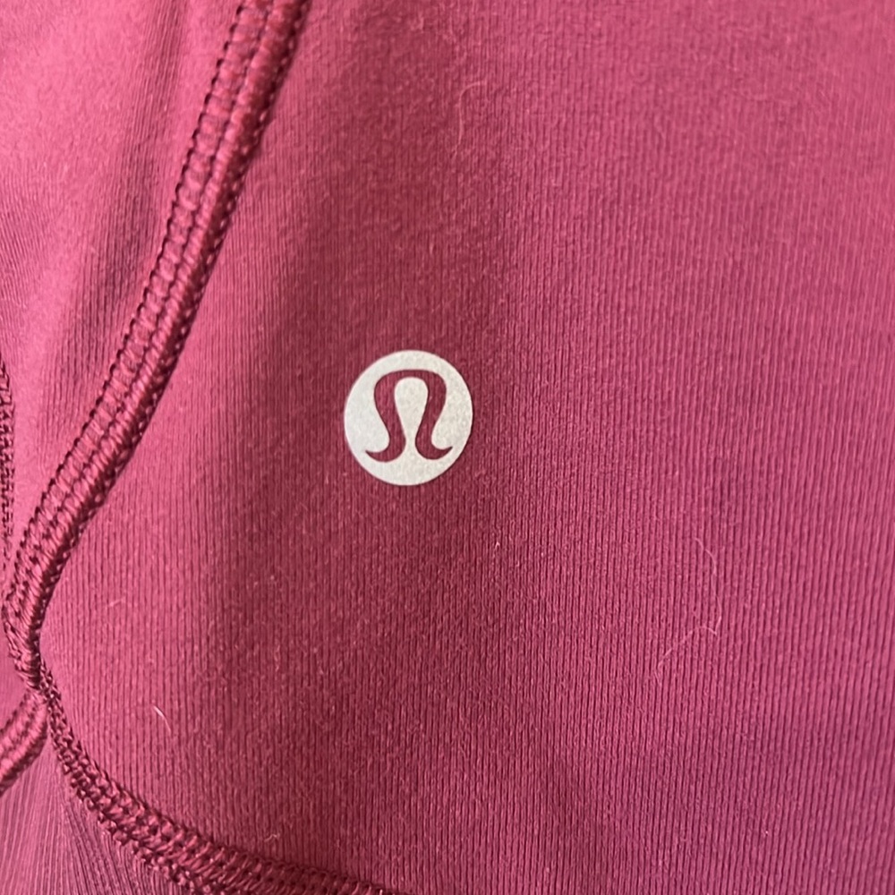 Women's Lululemon Studio Jacket Burgundy Hoodie - Picture 9 of 10